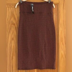 Black and Orange Polka Dot Pencil Skirt NWT